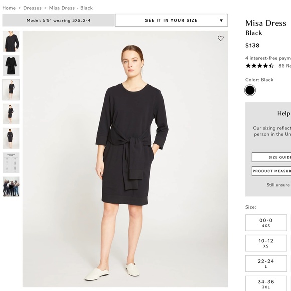 FREE SHIPPING: Universal Standard Women’s Plus Sweatshirt Dress, 4xl - Picture 1 of 8